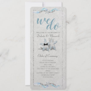 Convite Programa de Casamento de Starfish