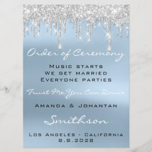 Convite Programa de Casamento - Dissipadores Azuis de Rosa