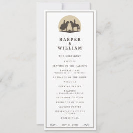 Convite Programa de casamento do casal Cowboy