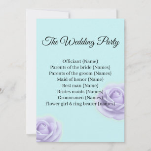 Convite Programa de Casamento Elegante e Guia da Festa de 