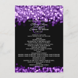 Convite Programa de Casamento Luzes Roxas