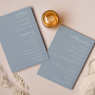 Convite Programa de Casamento Moderno Elegante
