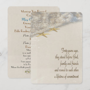 Convite Programa de Casamento Renovável de Vow