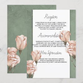 Convite programa de casamento Trendy Greenery