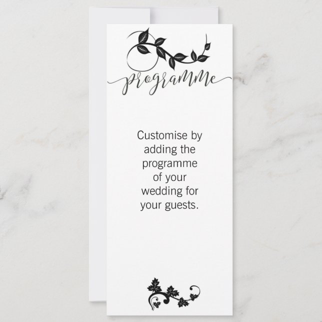 Convite Programa de Celebração de Casamento (Frente)