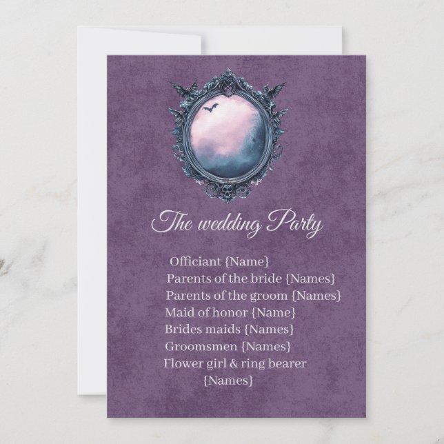 Convite Programa de Ceramônia do Espelho Gótico da Academi (Frente)