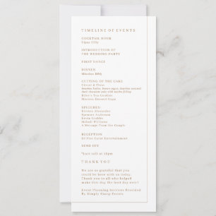 Convite Programa de Cerimônia de Casamento
