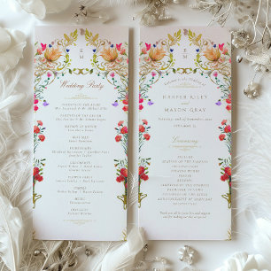 Convite Programa de Cerimônia de Casamento do Jardim Vinta