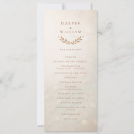 Convite Programa de cerimônia floral do Soft Blush