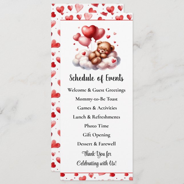 Convite Programa de Chá de fraldas do namorados (Frente/Verso)