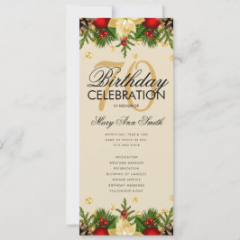 Convite Programa de Festa de aniversário de 70 de Férias D