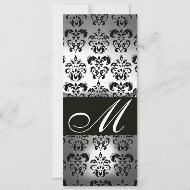 CONVITE PROGRAMA DE FESTA DE CASAMENTO EM PRETO E BRANCO C (Frente)