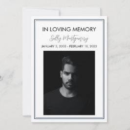 Convite Programa de funeral simples na fronteira