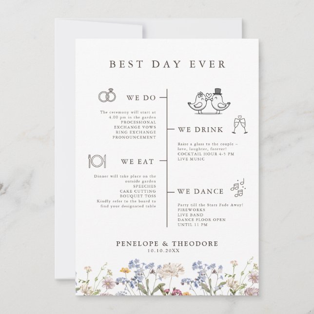 Convite Programa de Jardim dos Prados Coloridos de Primave (Frente)