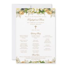 Programa de Massa Católica de Casamento Dourado pa