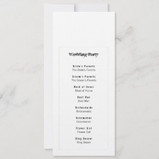 Convite Programa de Partido Simplicity Bridal