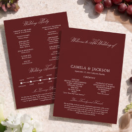 Convite Programa de Sapato Raso para Casamento Dramático O