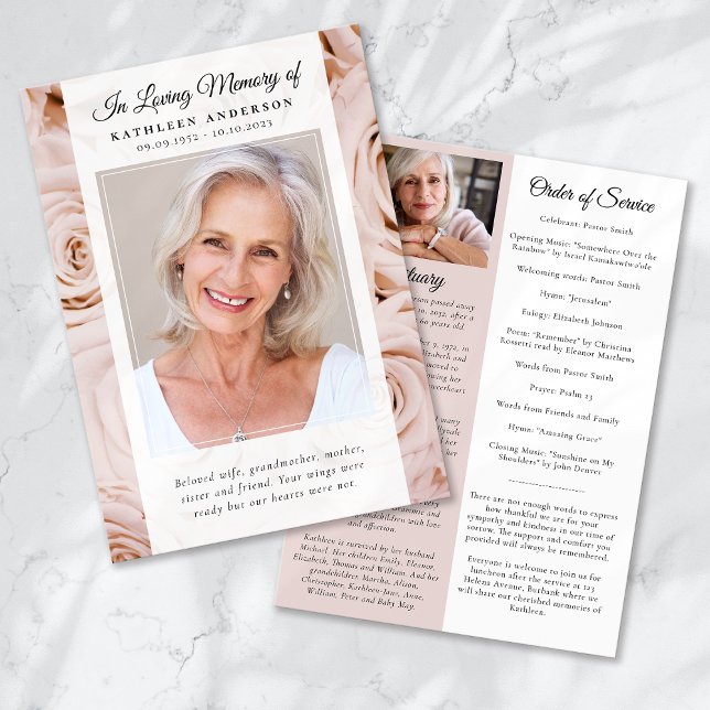 Convite Programa de Serviço Memorial Fotográfico de Rosas  (Criador carregado)