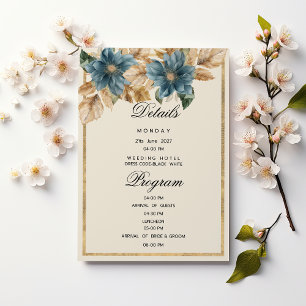 Convite Programa Detalhes do primavera floral de queda de