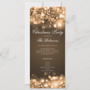 Convite Programa e Menu de Douradas Luzes de Natal Convida