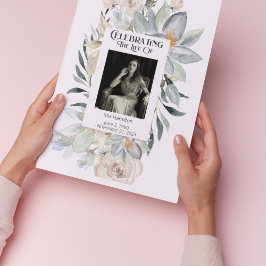 Convite Programa Eucalyptus Frame Memorial Order