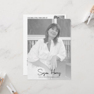 Convite Programa Funeral de Celebração Moderna da Vida