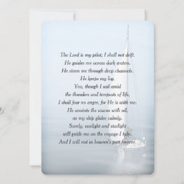 Convite Programa Funeral Verso do Marinheiro Inspiracional