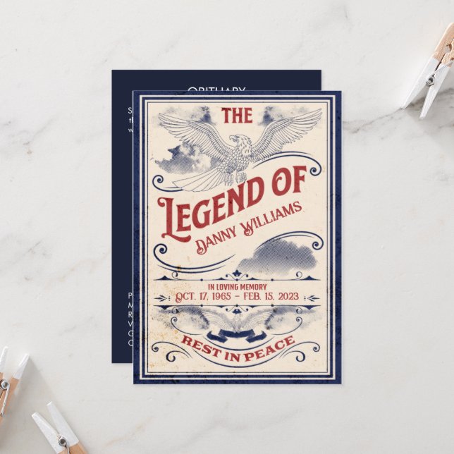 Convite Programa Funeral Veterano do Memorial Patriótico (Frente/Verso In Situ)