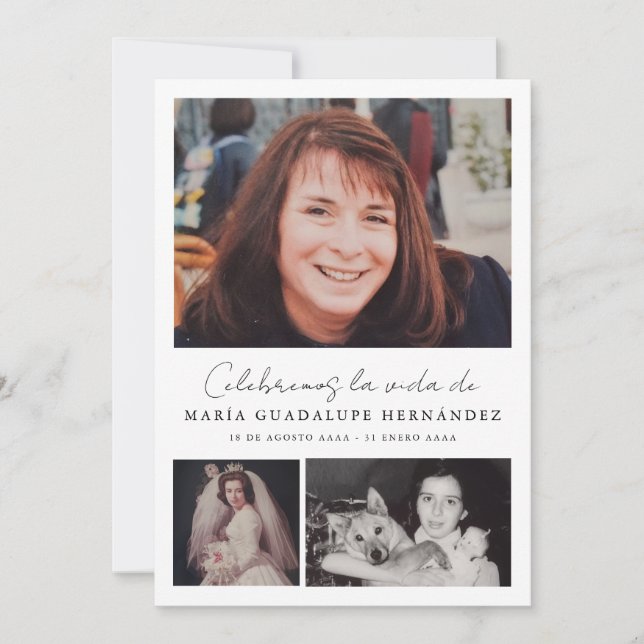 Convite Programa Funerario Cristiano en Español Funeral (Frente)
