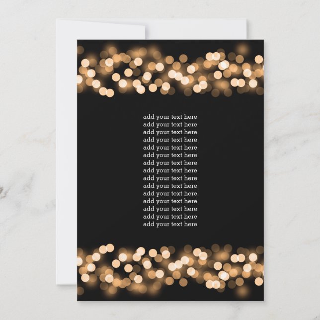 Convite Programa Inserir Dourado Hollywood Glam (Frente)