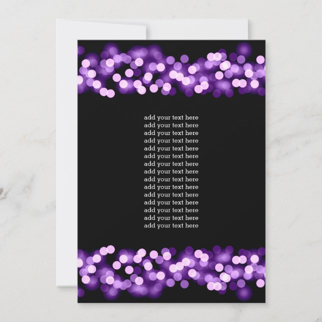 Convite Programa Insert Purple Hollywood Glam (Frente)