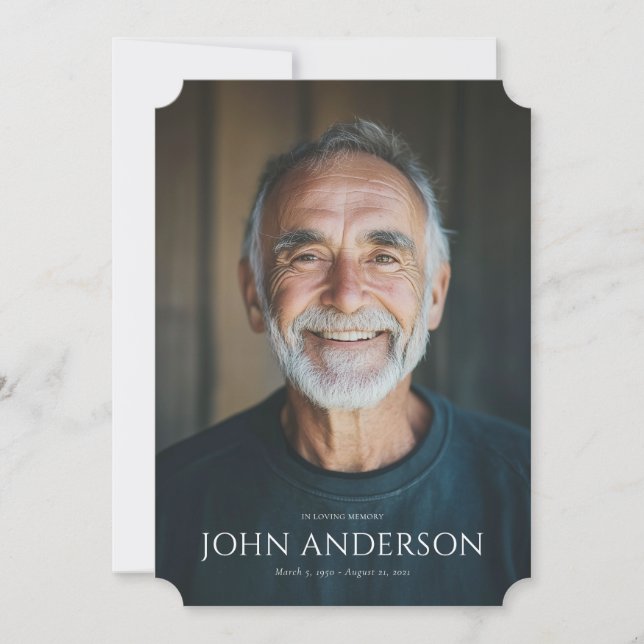 Convite Programa Memorial de Ordem de Serviço Moderna (Frente)