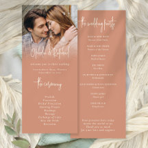Programa Rustic Photo Overlay Terracotta Wedding