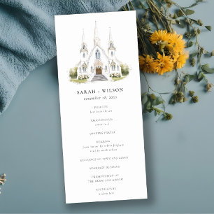 Convite Programa Simples de Casamento da Igreja Católica d