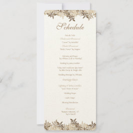 Convite Programação floral estilizado das folhas de Tan e