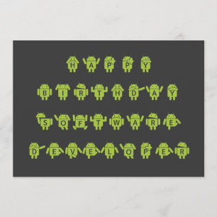 Convite Programador de software do feliz aniversario