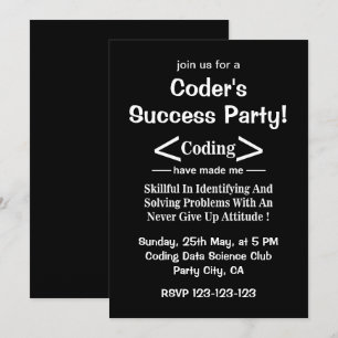 Convite Programador Desenvolvedor Codificador Programador 