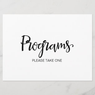 Convite Programas de Casamento Por Favor Pegue Um Cartaz