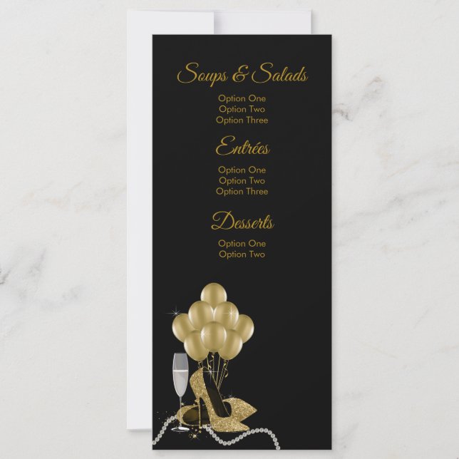 Convite Programas de menus de festa de aniversário para mu (Frente)