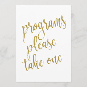 Convite Programas Por Favor Leve Um Sinal Dourado Acessíve