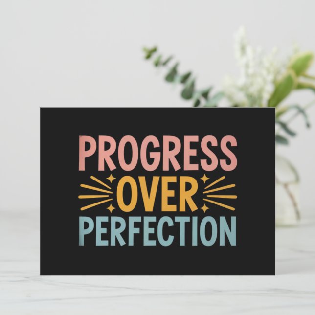 Convite Progresso do Professor em vez de Perfeição Volta à (Em pé/Frente)
