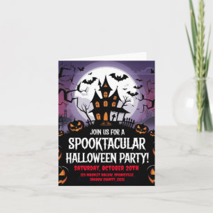 Convite Projeto de Festa de Halloween em Casa Assombrada A