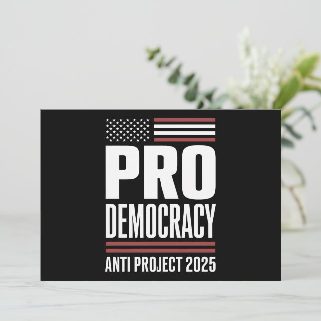 Convite Projeto Pro Democracy Anti 2025 Trump 2025 (Em pé/Frente)