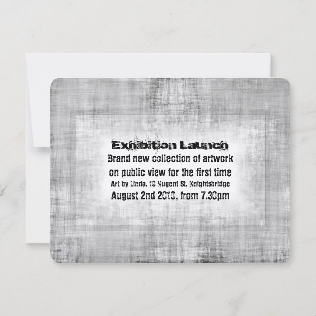 Convite Promoção do lançamento da arte da exposição do (Verso)