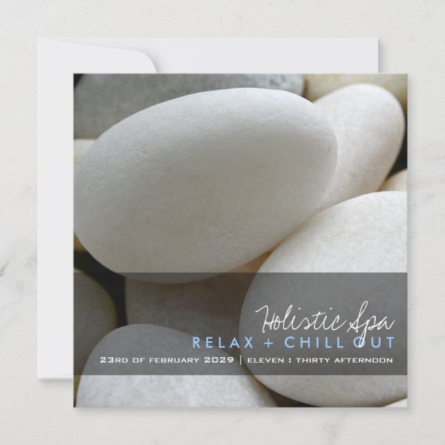 Convite Promoção moderna dos termas da foto branca pequena (Frente)