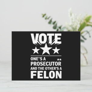 Convite Promotor versus Eleitor Criminoso Divertido Políti
