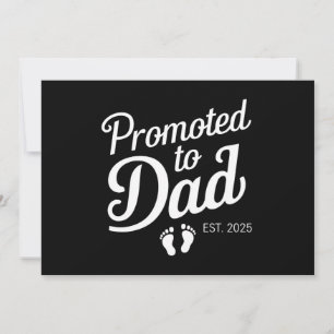 Convite Promovido a Papai EST 2025 Engraçado Breve Pai