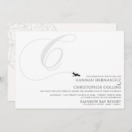 Convite Pronta para decolar C Casamento Inicial