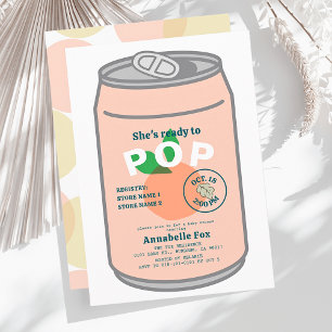 Convite Pronta para Estourar Lata de Refrigerante Rosa Fes