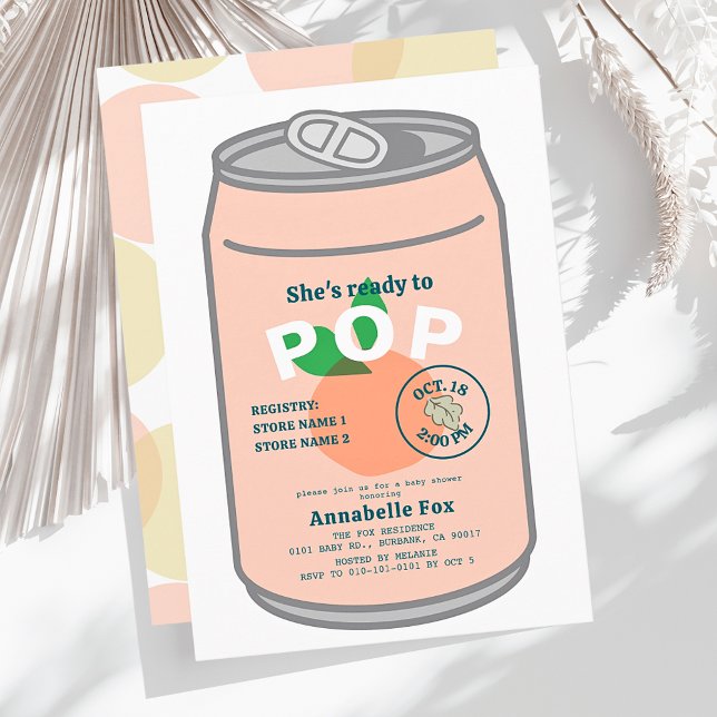Convite Pronta para Estourar Lata de Refrigerante Rosa Fes (Criador carregado)